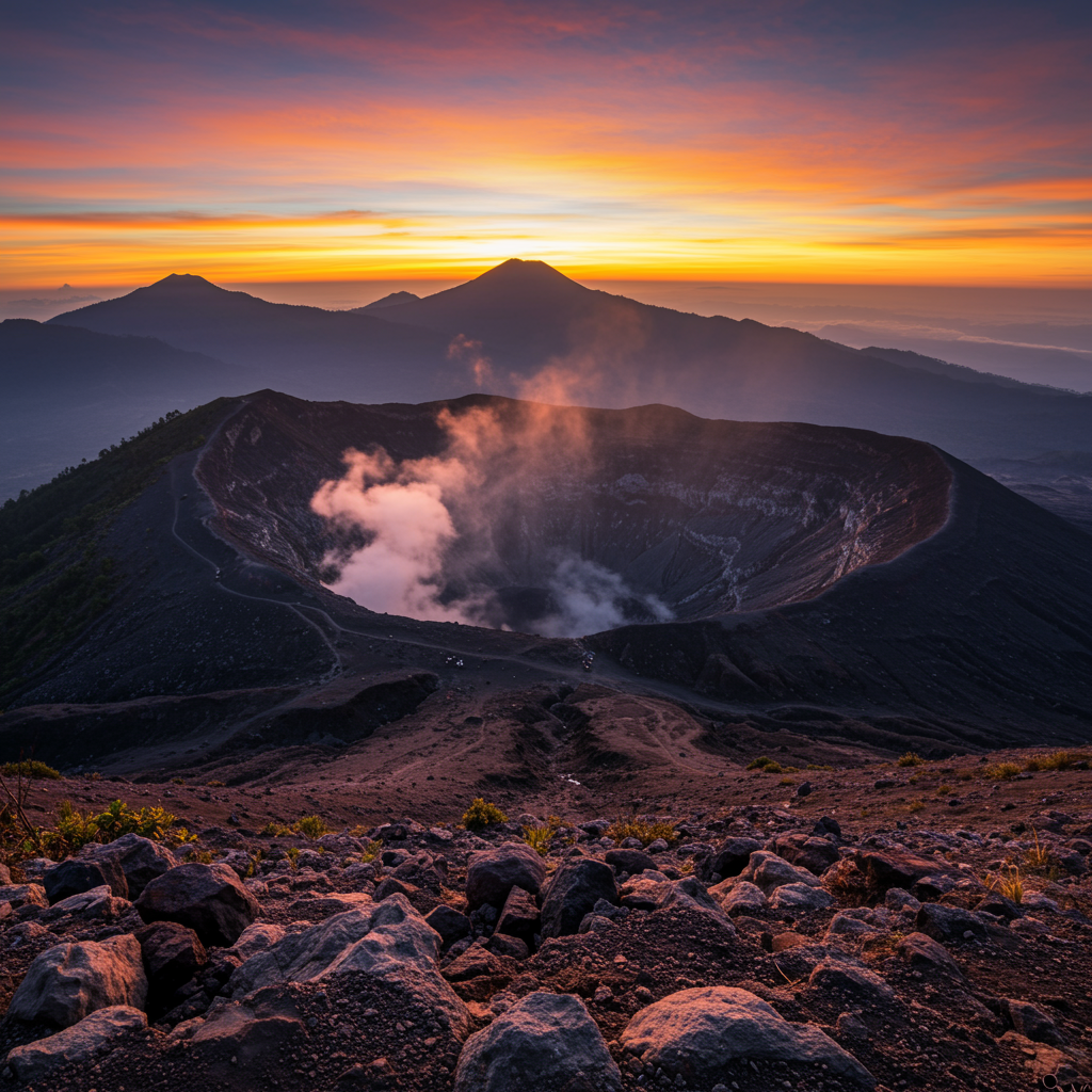 Pesona Puncak Gunung Batur: Sunrise & Kawah Aktif